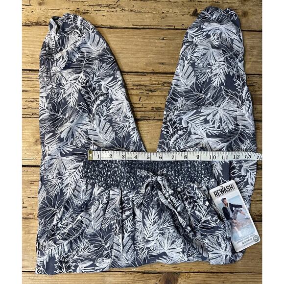 Rewatch Brand Womens Size XS Leaf Print Beachwear Cropped Ruched Joggers NWT - Picture 7 of 12